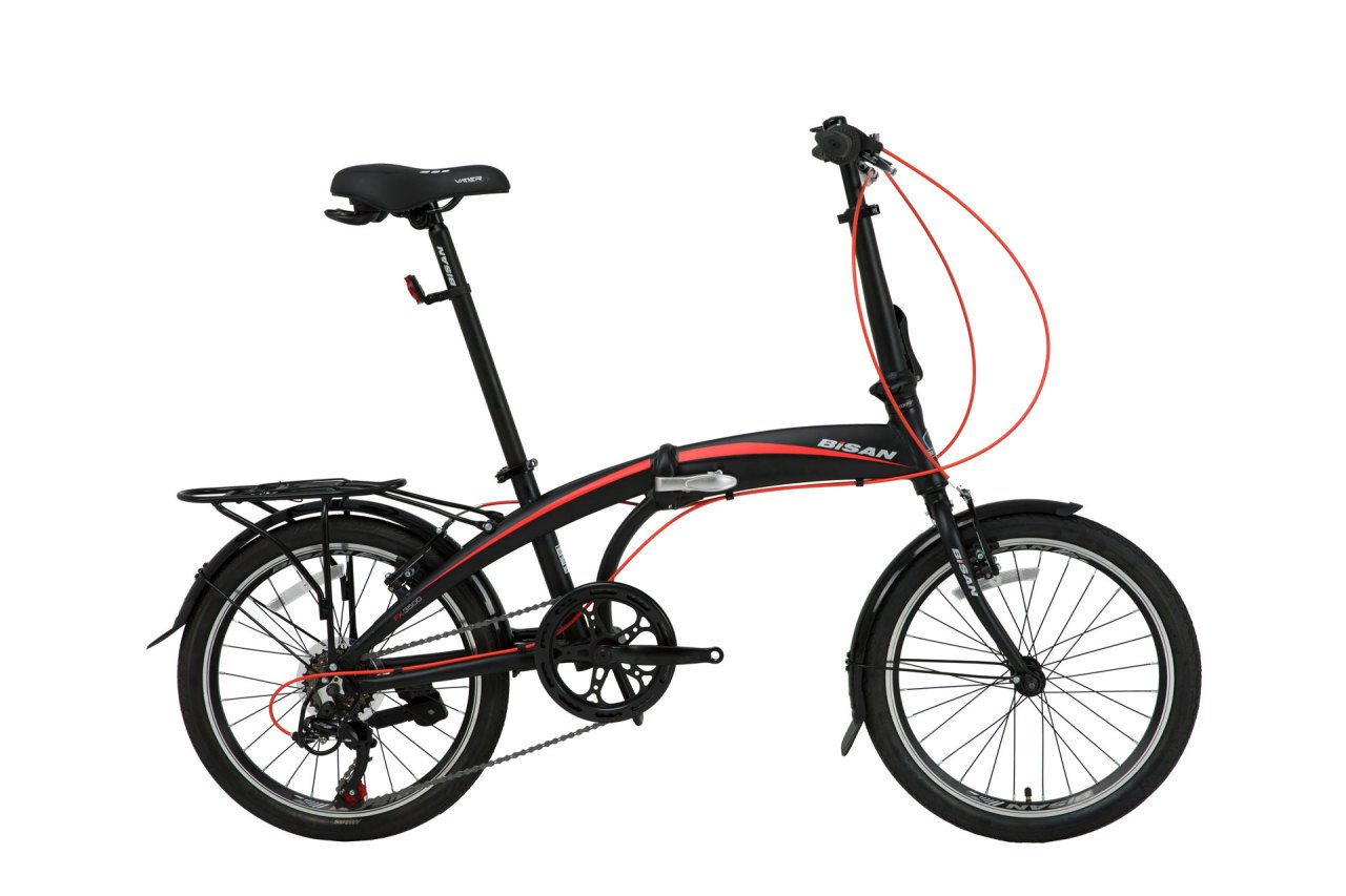 Bisan Fx3500 Trn 20 Jant Katlanır Bisiklet Siyah-Kırmızı