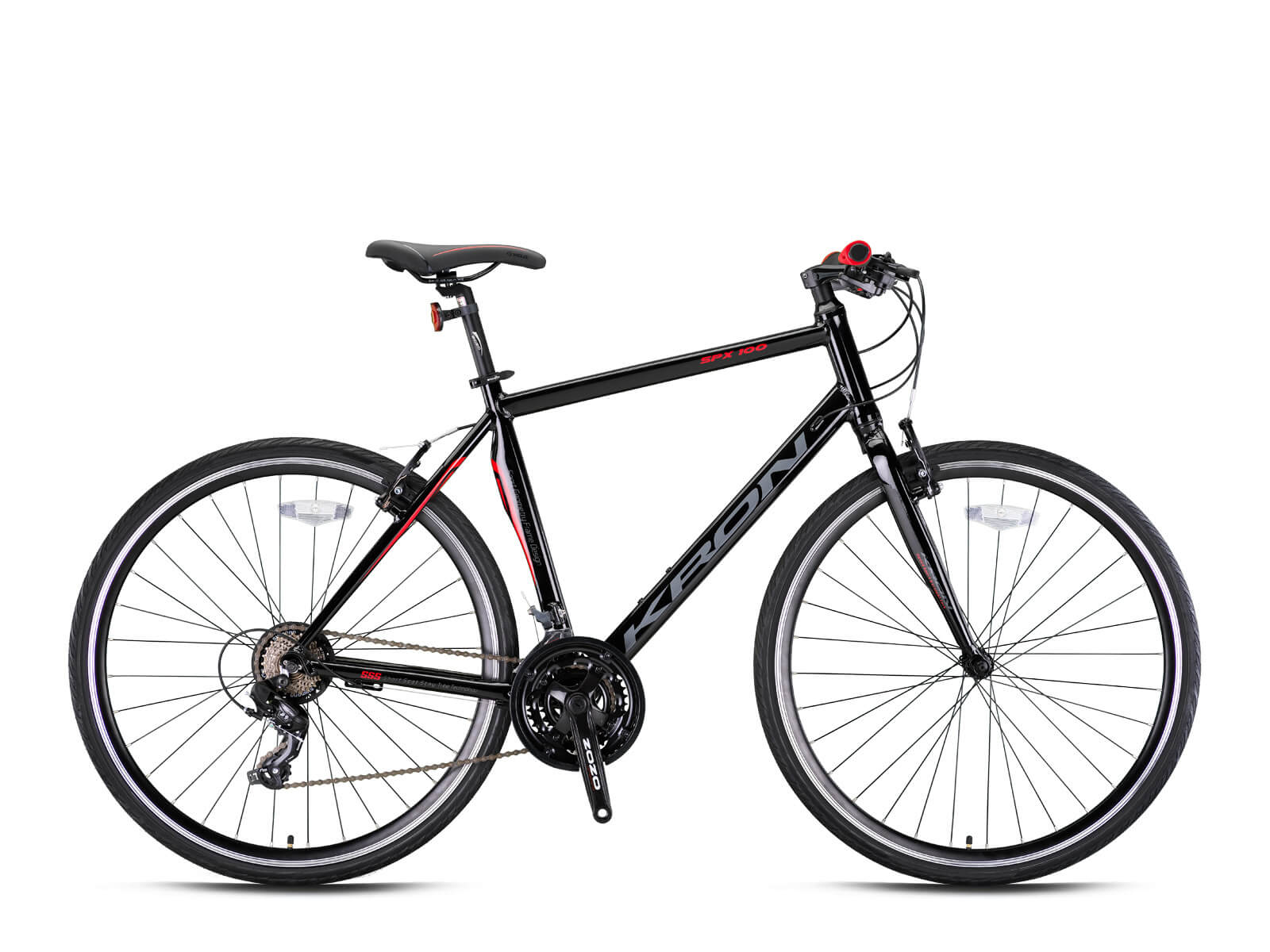Kron SPX100 28 Jant Trekking Bisiklet Siyah - Kırmızı/Füme 56 cm