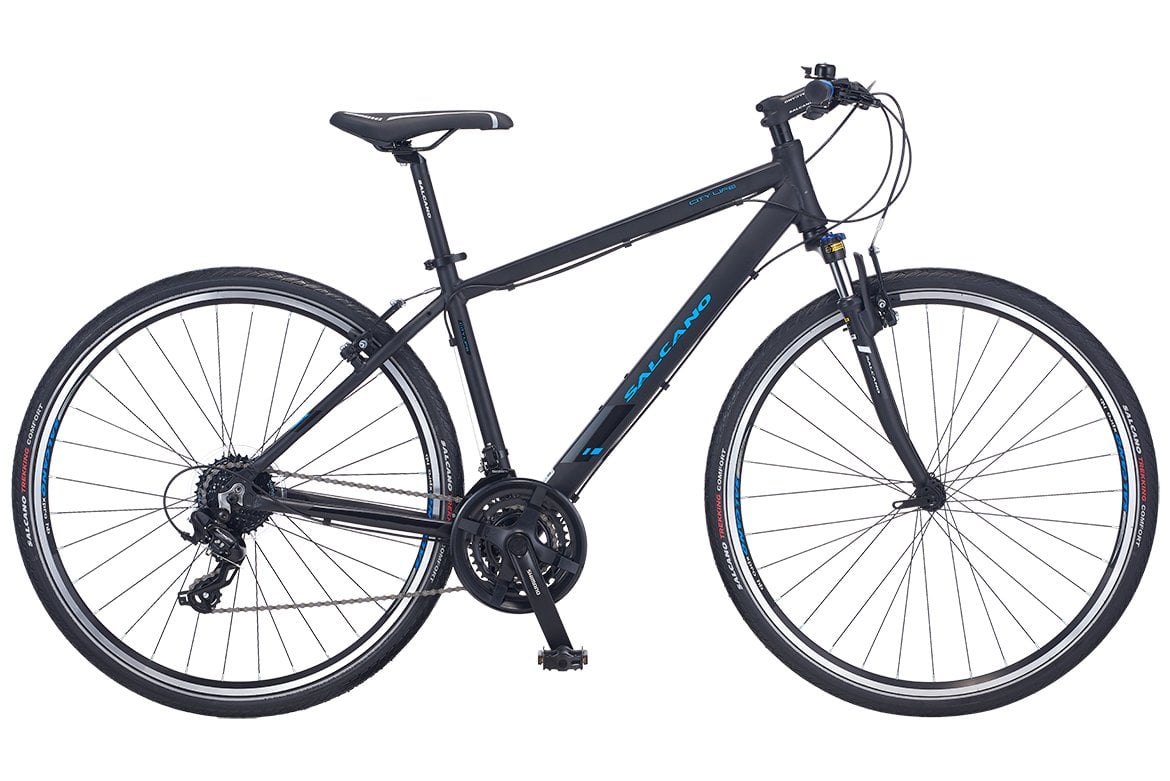 Salcano City Life 24S Hidrolik Fren 28 Jant Şehir Bisikleti Mat Siyah/Siyah 46 cm