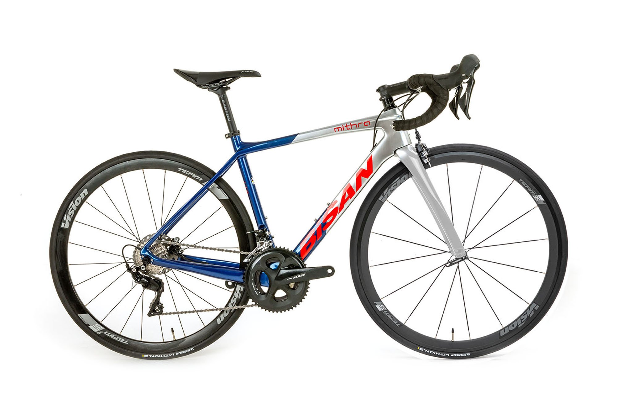 Bisan Mithra 105 Rim Brake Yol Bisikleti Gri-Lacivert/Kırmızı 51 cm