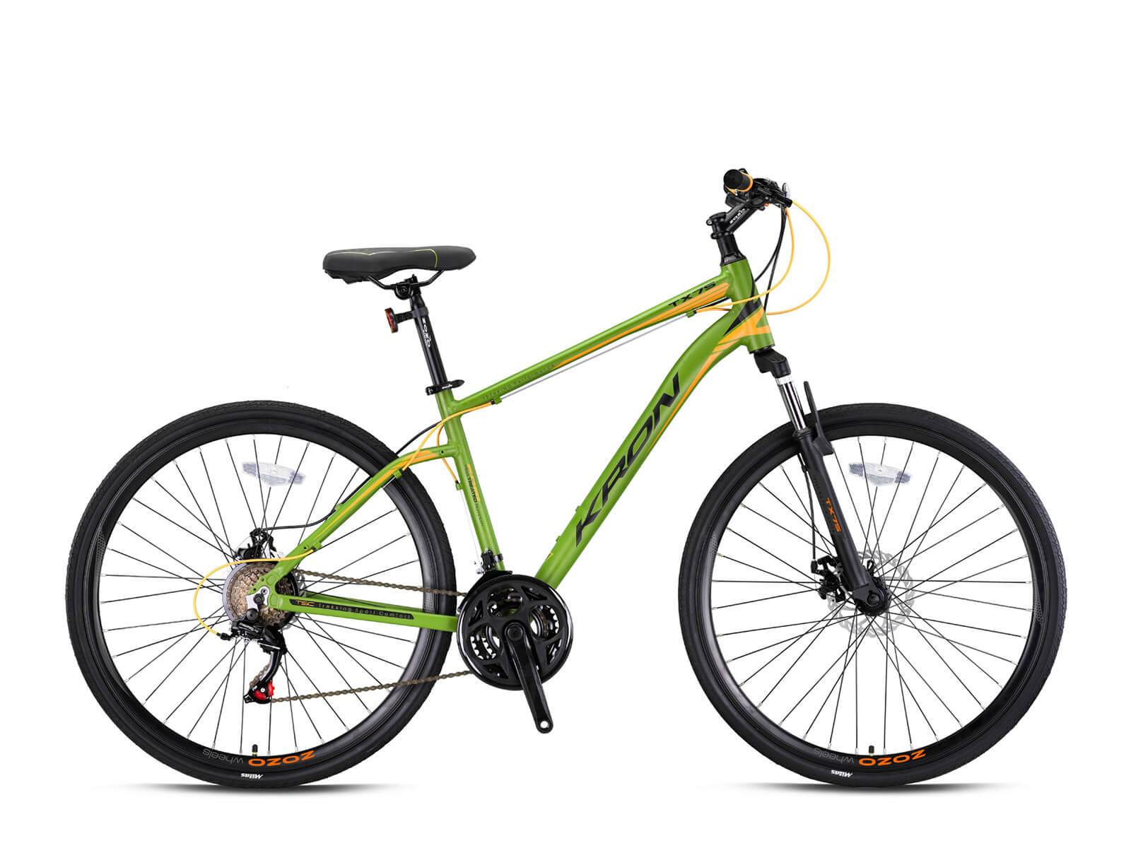 Kron TX75 Disk Fren 28 Jant Trekking Bisiklet Mat Haki Siyah Turuncu 41 cm