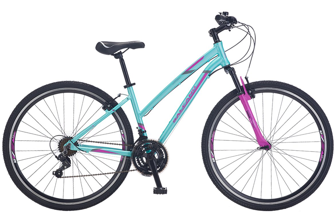 Salcano City Explorer Unisex V Fren 28 Jant Şehir Bisikleti Mat Turkuaz-Mor 41 cm