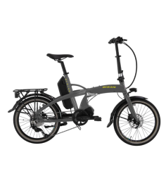 Bisan E-Folding Strike Gri-Sarı Katlanır Elektrikli Bisiklet