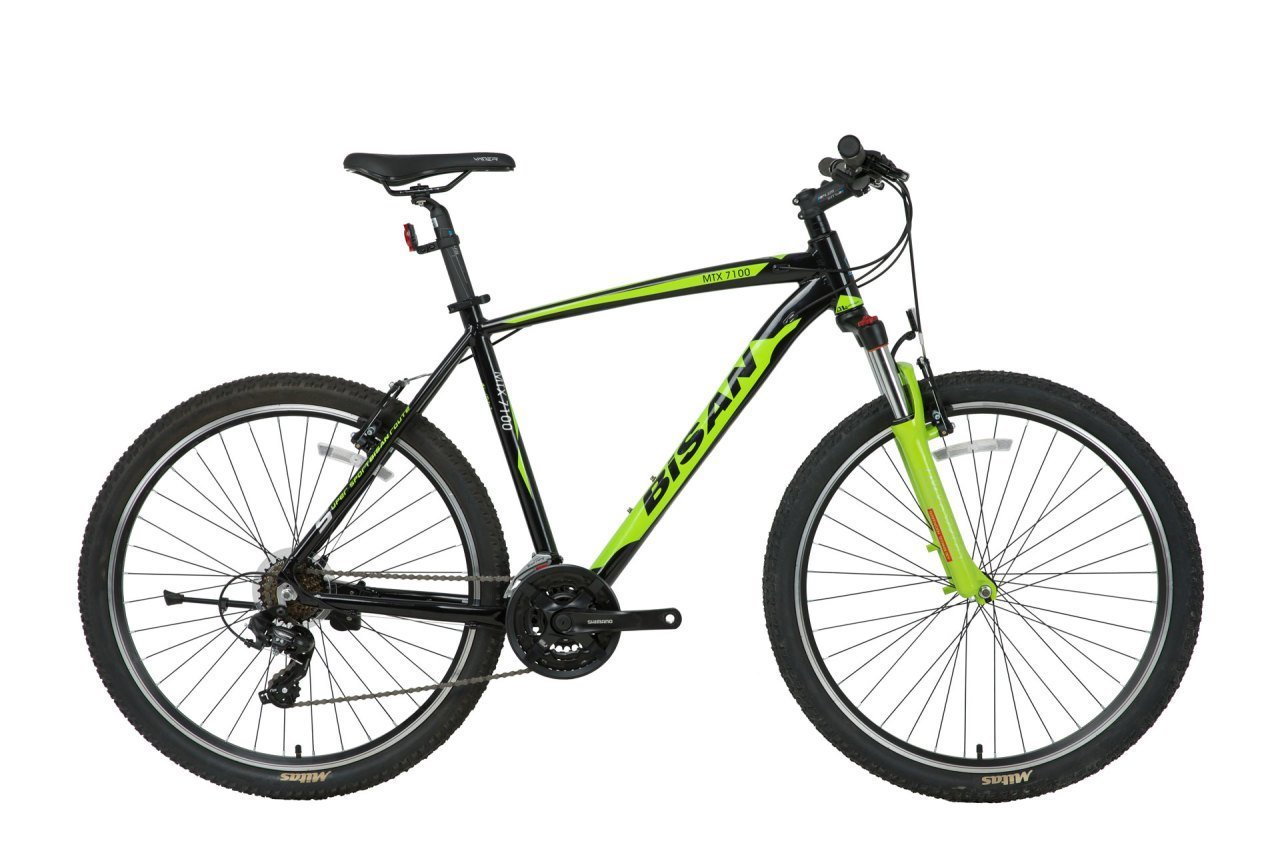Bisan MTX 7100 27.5 Jant Dağ Bisikleti Gri-Yeşil 48 cm