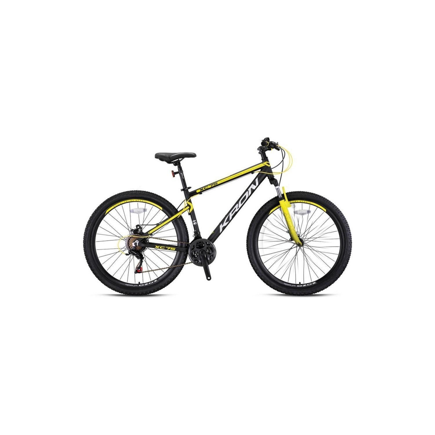 Kron XC 75 27.5 Jant Dağ Bisikleti Mat Siyah Gri Açık Sarı 48 cm