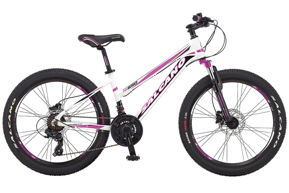 Salcano NG650 Lady Hidrolik Fren 24 Jant Dağ Bisikleti Mat Siyah Pembe Mor