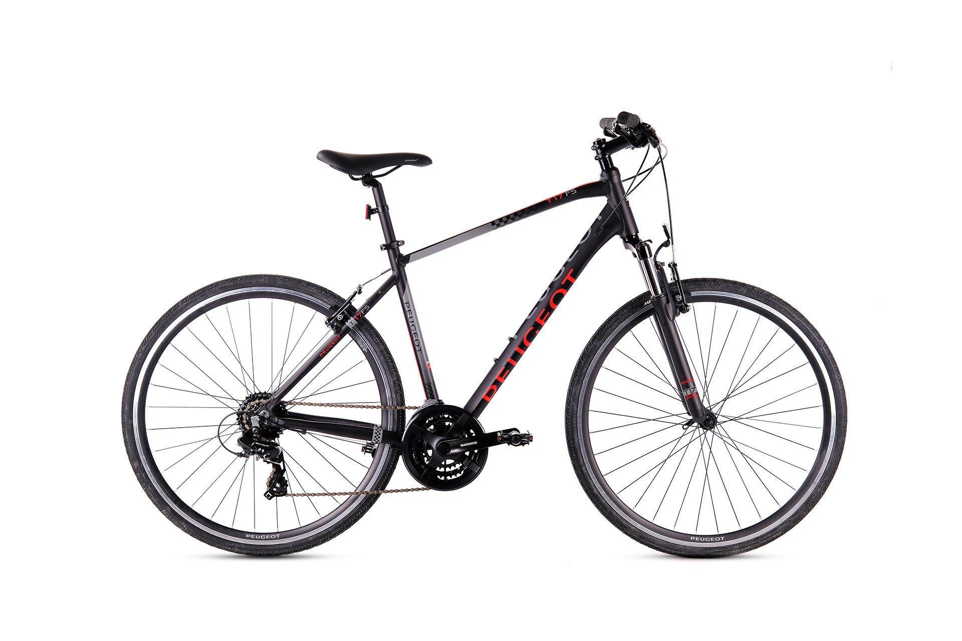 Peugeot T17 FS 28 Jant Şehir Bisikleti Siyah-Kırmızı
