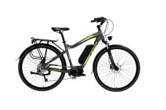 Bisan E-City Elektrikli Şehir Bisikleti Siyah-Yeşil 48 cm