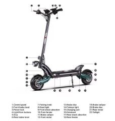 Elektrikli Scooter 2000w Amortisörlü Fırtına Sway