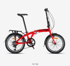 Kron Fd750 20 Jant Katlanır Bisiklet Kırmızı-Siyah