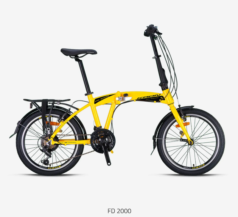 Kron FD2000 20 Jant Katlanır Bisiklet Sarı-Siyah