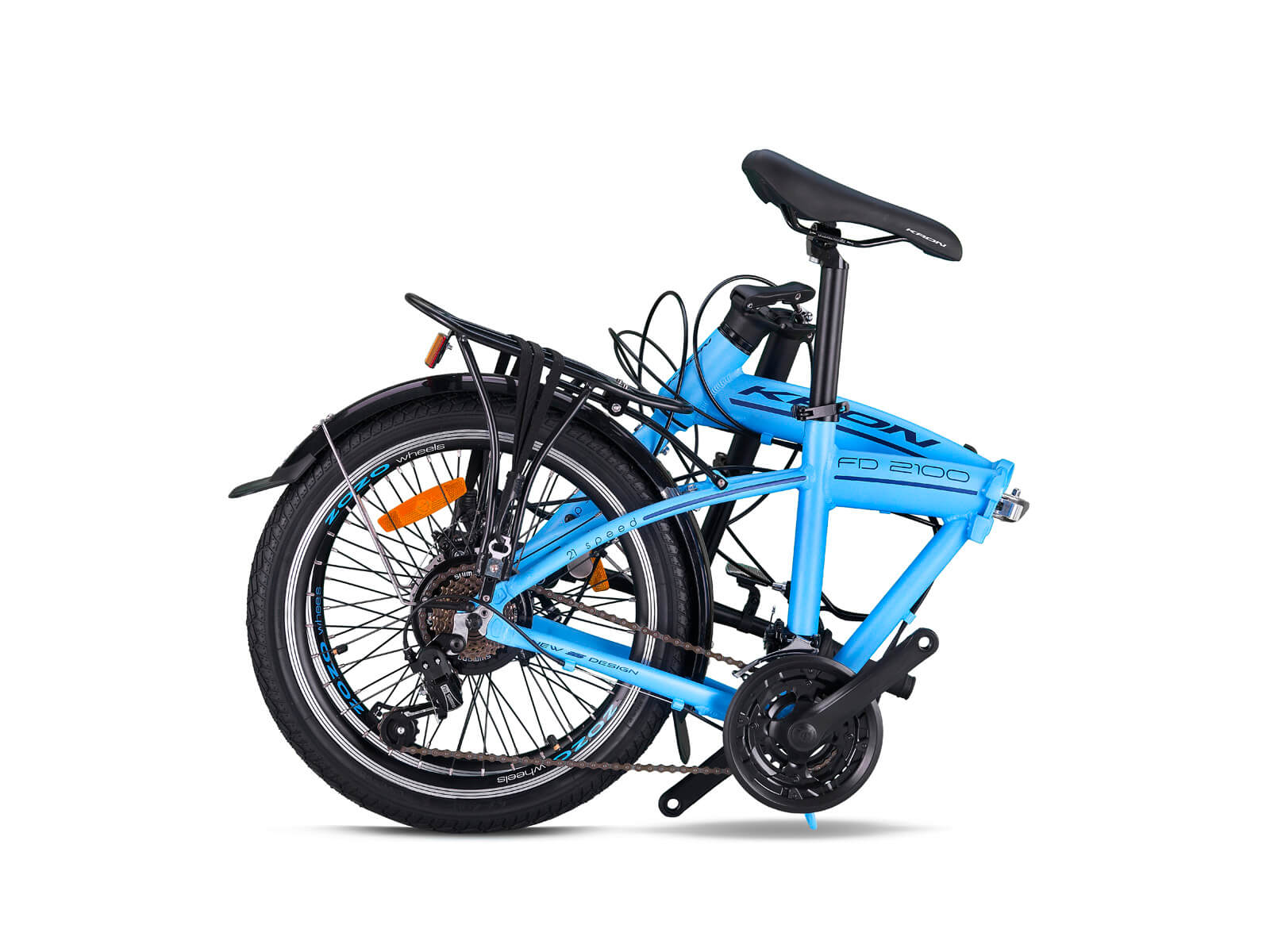 Kron FD2100 Disk Fren 20 Jant Katlanır Bisiklet Açık Mavi - Siyah