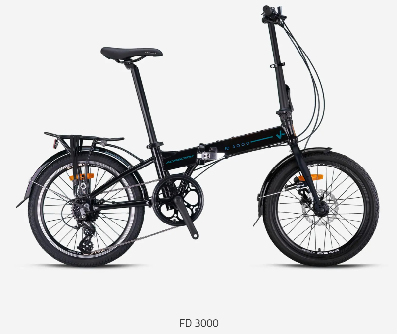 Kron FD3000 20 Jant Hidrolik Fren Katlanır Bisiklet Siyah-Turkuaz