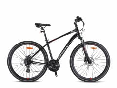 Kron TX150 Hidrolik Disk 28 Jant Trekking Bisiklet Mat Siyah-Kırmızı 46 cm