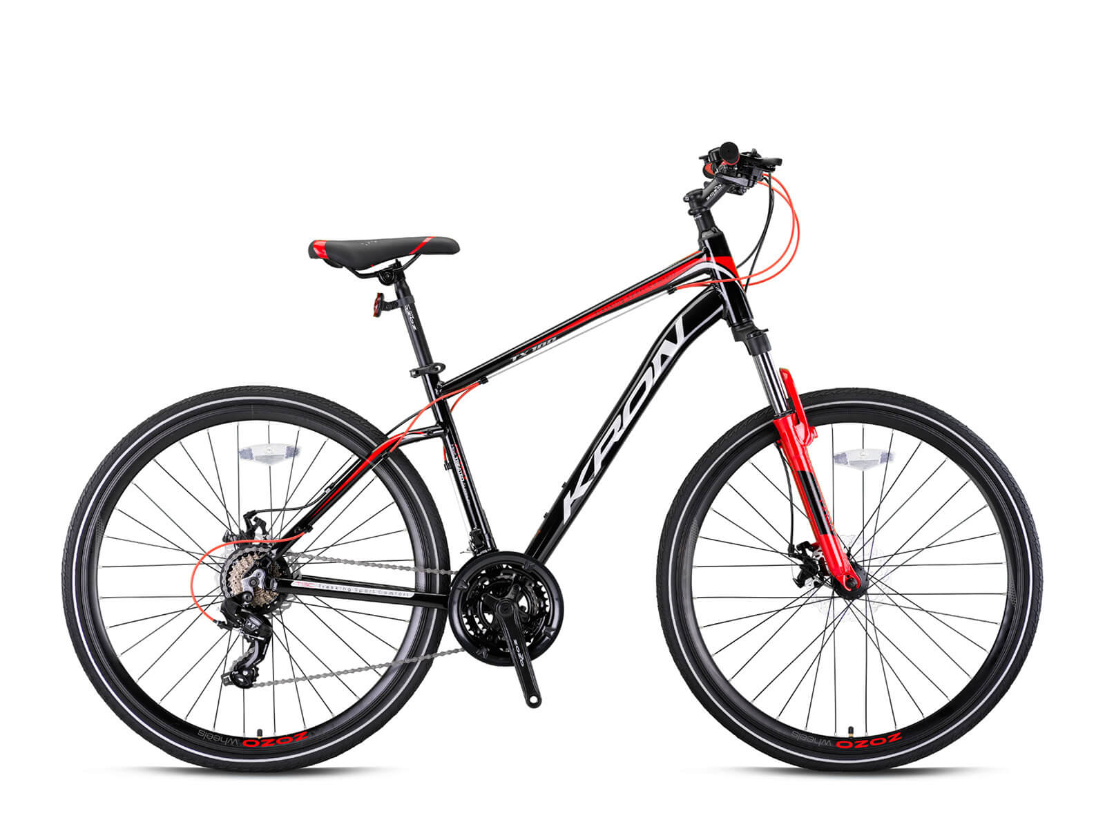 Kron TX100 28 Jant Trekking Bisiklet Siyah-Gri/Kırmızı 46 cm