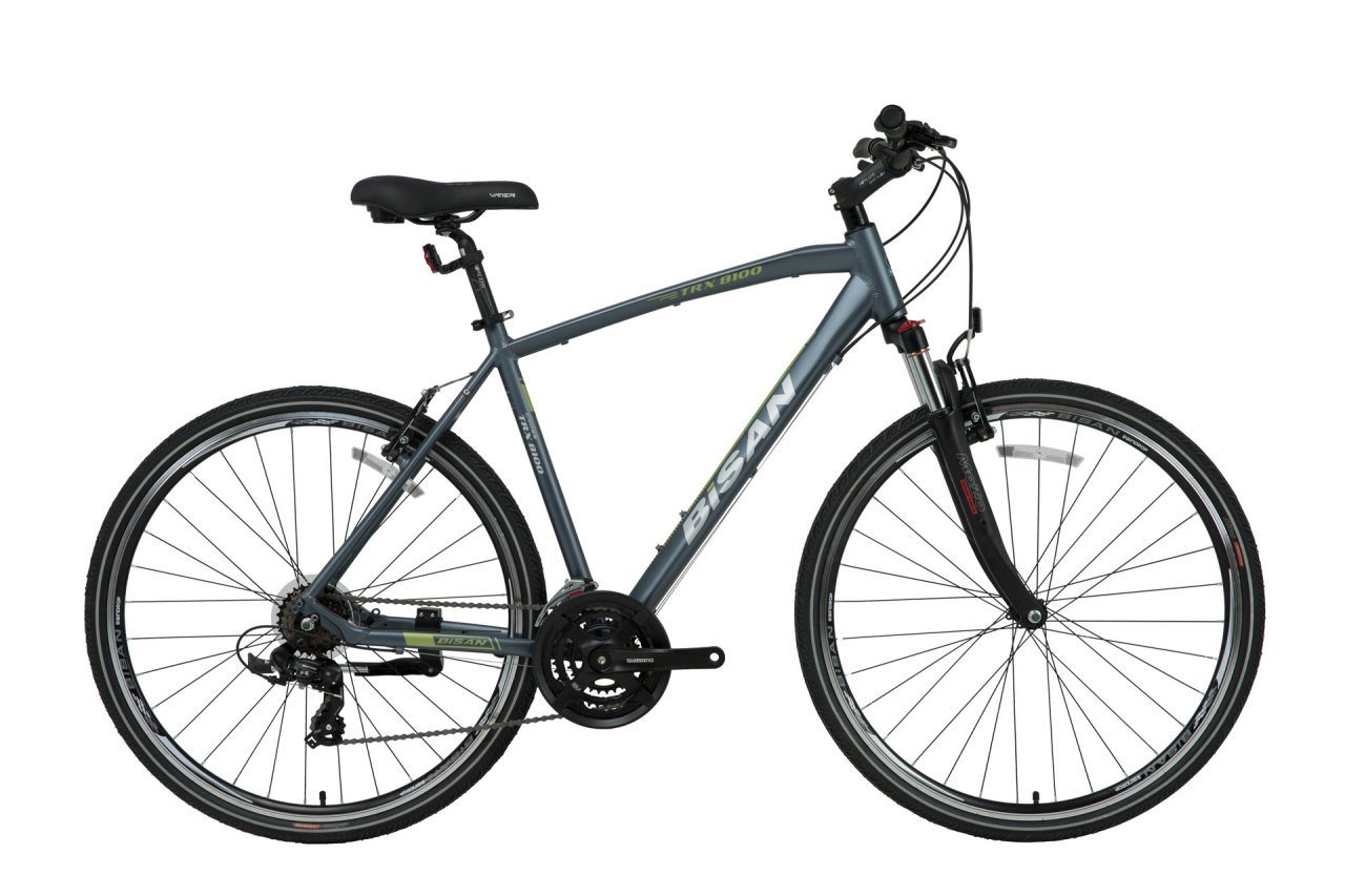 Bisan Trx 8100 28 Jant Şehir Bisikleti Lacivert Yeşil Beyaz 50 cm