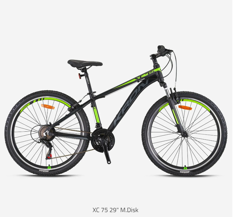 Kron XC 75 Disk Fren 29 Jant Dağ Bisikleti Mat Siyah/Neon Sarı-Füme 51 cm