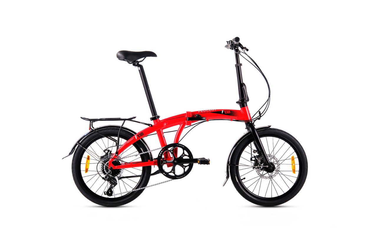 Peugeot F13-D Katlanır Bisiklet Siyah-Kırmızı-Beyaz