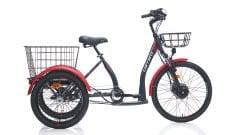 Carraro E-Pack 2.1 Elektrikli Kargo Bisikleti Siyah-Kırmızı-Gri