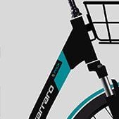 Carraro E-Pack 2.1 Elektrikli Kargo Bisikleti Siyah-Turkuaz-Gri