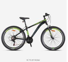 Kron XC 75 Disk Fren 29 Jant Dağ Bisikleti Mat Siyah-Mavi/Füme 48 Cm