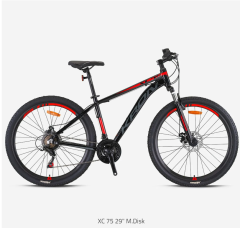 Kron XC 75 Disk Fren 29 Jant Dağ Bisikleti Mat Siyah-Kırmızı/Füme 48 cm