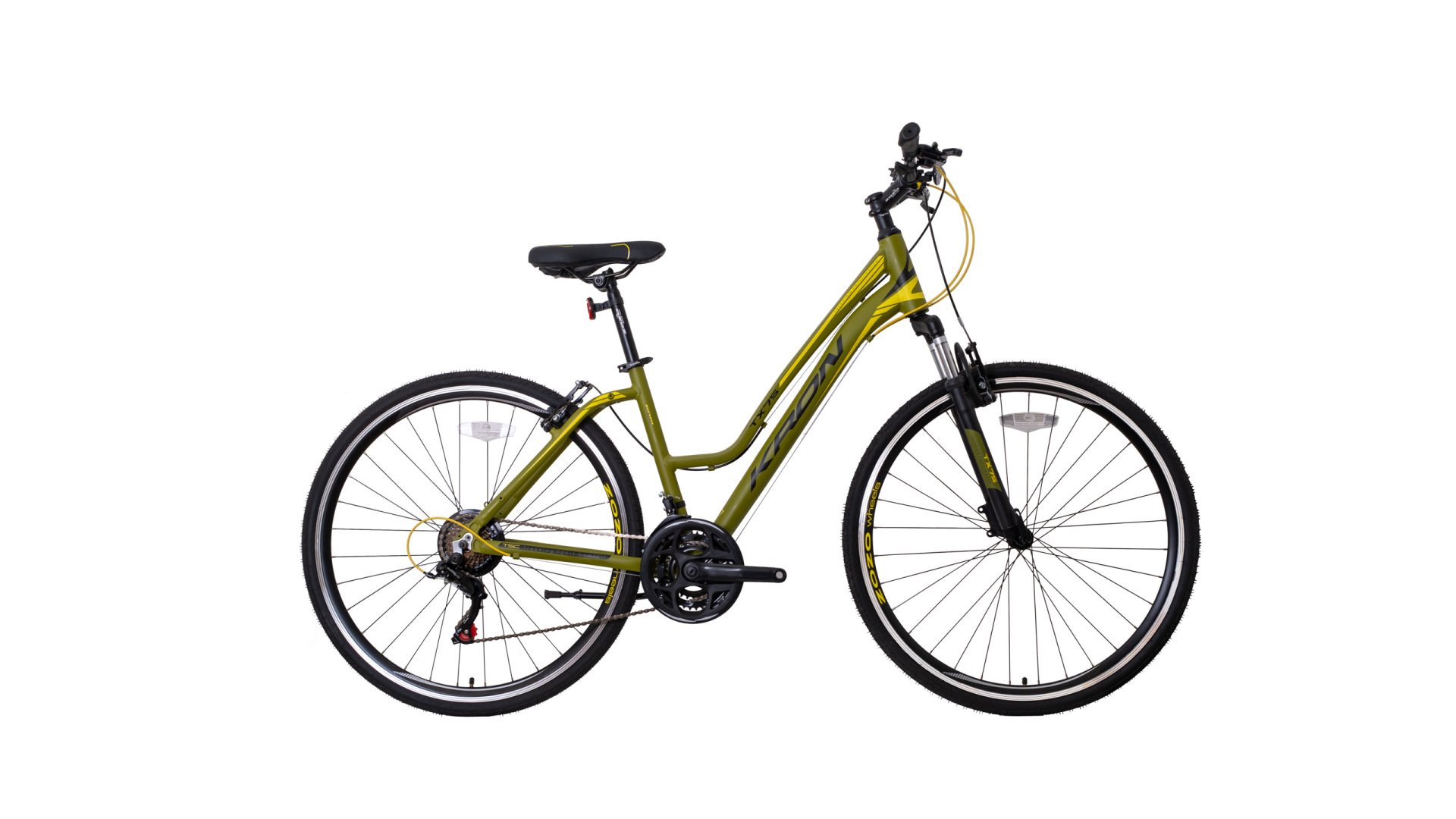 Kron TX75 Lady 28 Jant Trekking Bisiklet Çağla Yeşil Sarı Siyah 43 cm