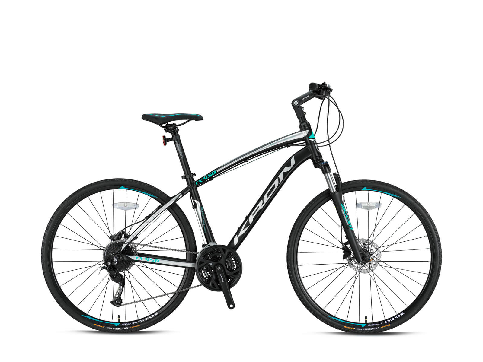 Kron TX450 Hidrolik Disk 28 Jant Trekking Bisiklet Mat Siyah-Yeşil 51 cm