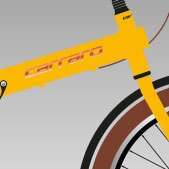 Carraro Flexi 121 Katlanır Bisiklet Mat Andrasit-Gri/Sarı
