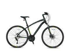 Kron TX500 Hidrolik Disk 28 Jant Trekking Bisiklet Mat Siyah -Neon Sarı 46 Cm