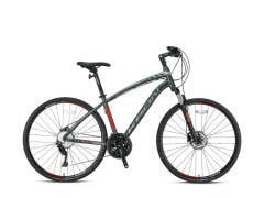 Kron TX500 Hidrolik Disk 28 Jant Trekking Bisiklet Mat Siyah -Neon Sarı 46 Cm