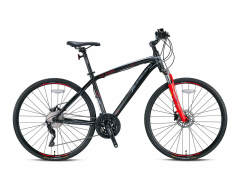 Kron TX1000 Hidrolik Disk 28 Jant Trekking Bisiklet Siyah-Kırmızı 46 cm
