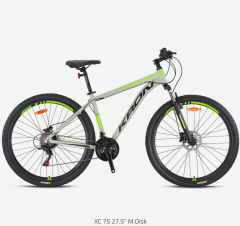 Kron XC 75 27.5 Jant Mekanik Disk Dağ Bisikleti Mat Bej-Neon Sarı 43 cm