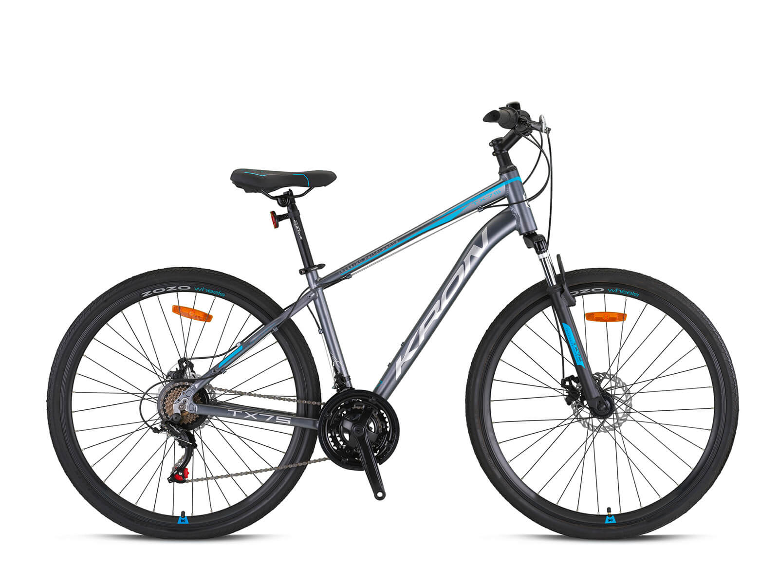Kron TX75 28 Jant Trekking Bisiklet Mat Gri-Siyah/Mavi 48 cm