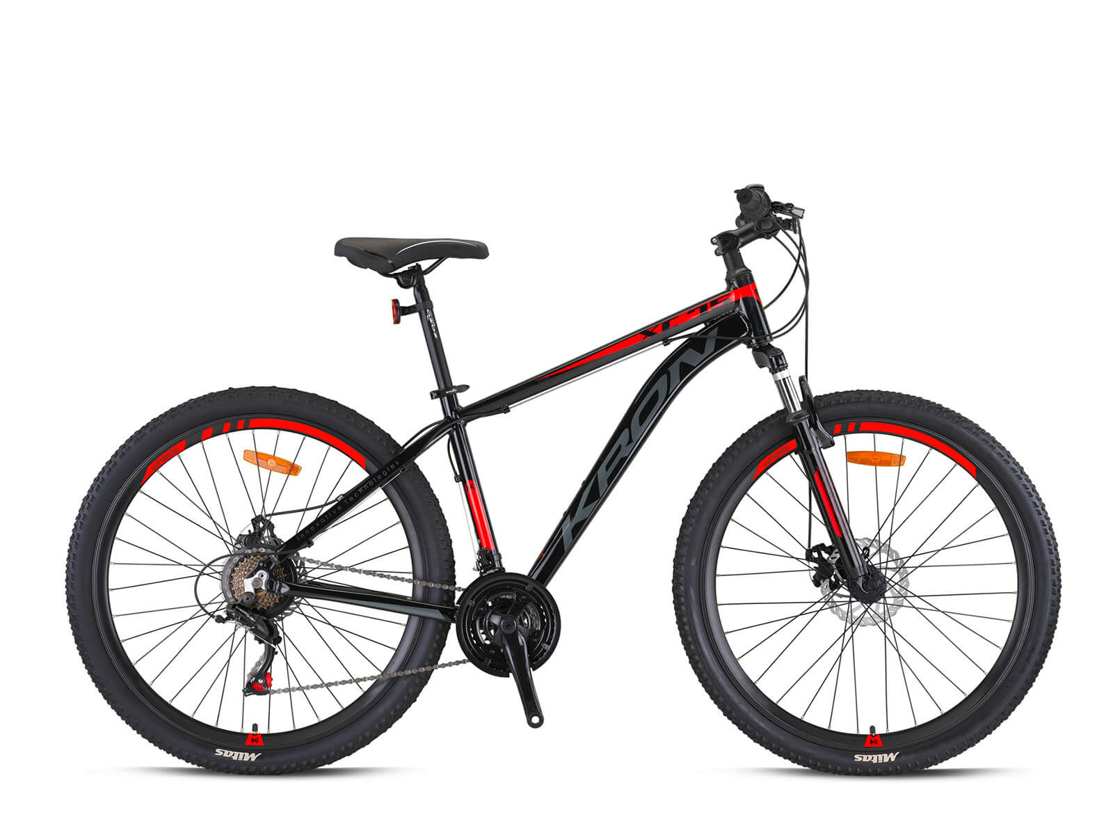 Kron XC 75 27.5 Jant Mekanik Disk Dağ Bisikleti Siyah-Kırmızı/Füme 48 cm