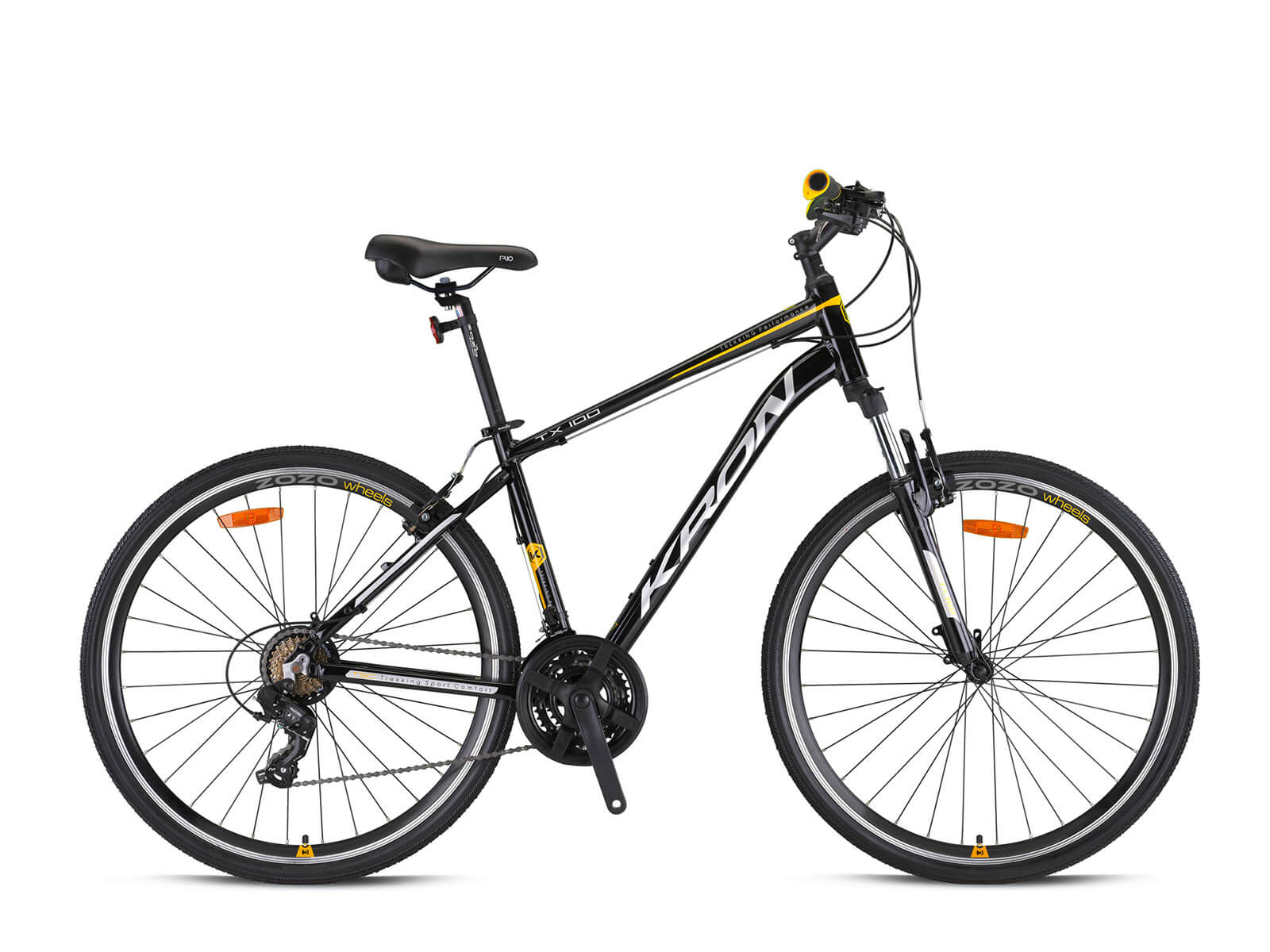 Kron TX100 28 Jant Trekking Bisiklet Siyah-Gri/Sarı 46 cm