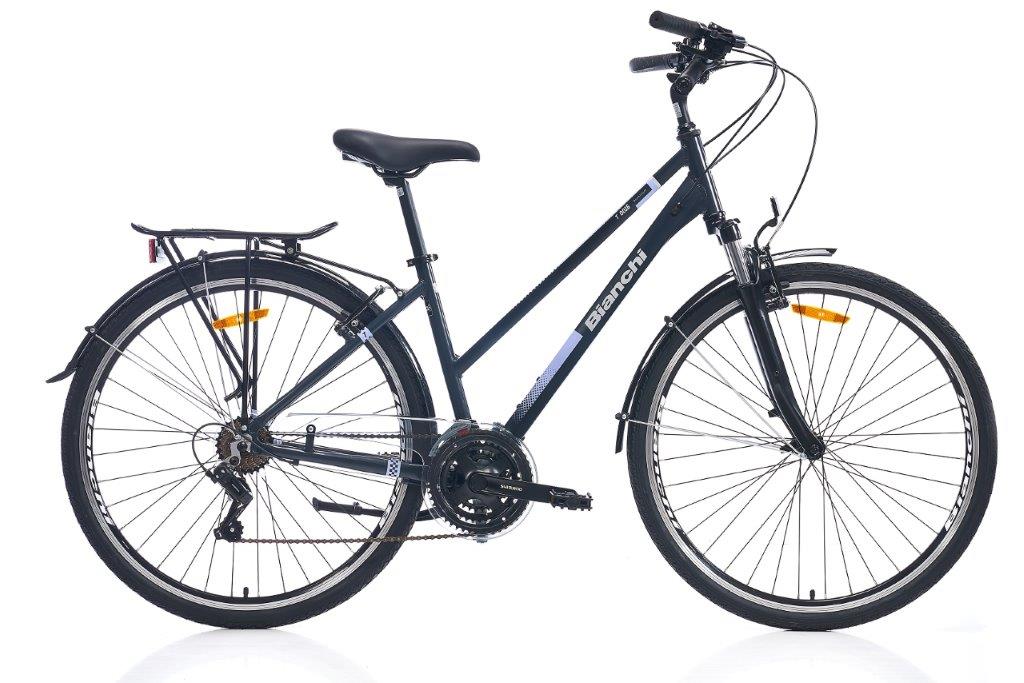 Bianchi T0016-L 21 Vites Kadın Şehir Bisikleti Dark Grey-Celeste 49 cm