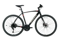 Bisan Trx8600 Deore 28 Jant Şehir Bisikleti Parlak Siyah-Kırmızı 56 cm