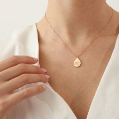 0.01 Karat Pırlanta Kolye -Nazar
