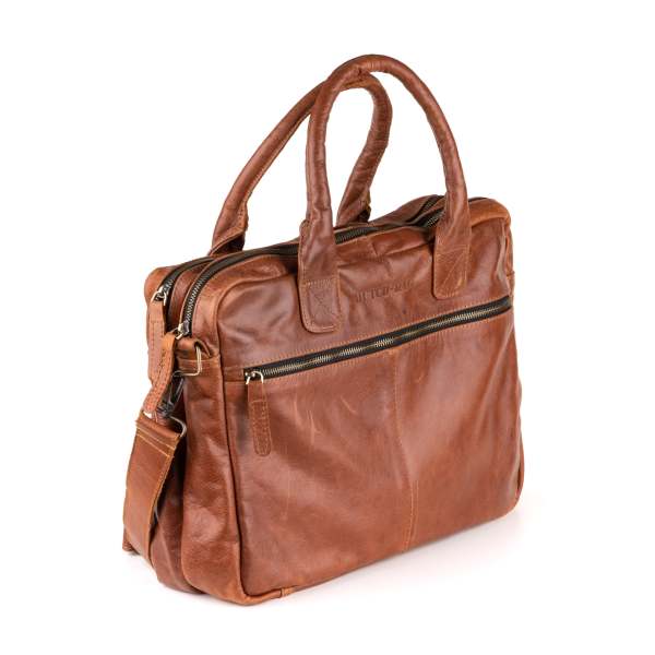 Amsterdam Deri Laptop Çantası 17 İnç - Chill-Line Dark Brown