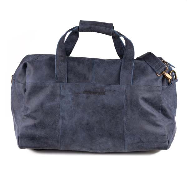 Zwolle Deri Spor ve Seyahat Çantası - Concrete Denim (Blue)