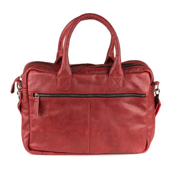 Amsterdam Deri Laptop Çantası 17 İnç - Vintage Burgundy