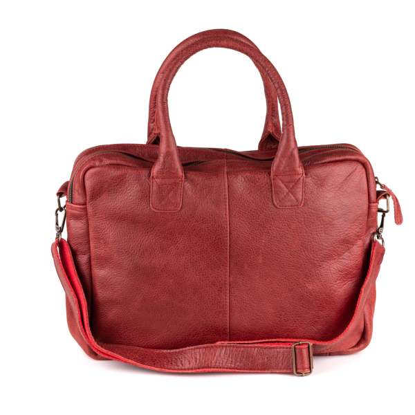 Amsterdam Deri Laptop Çantası 17 İnç - Vintage Burgundy