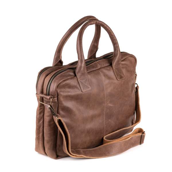 Amsterdam Deri Laptop Çantası 17 İnç - Vintage Brown