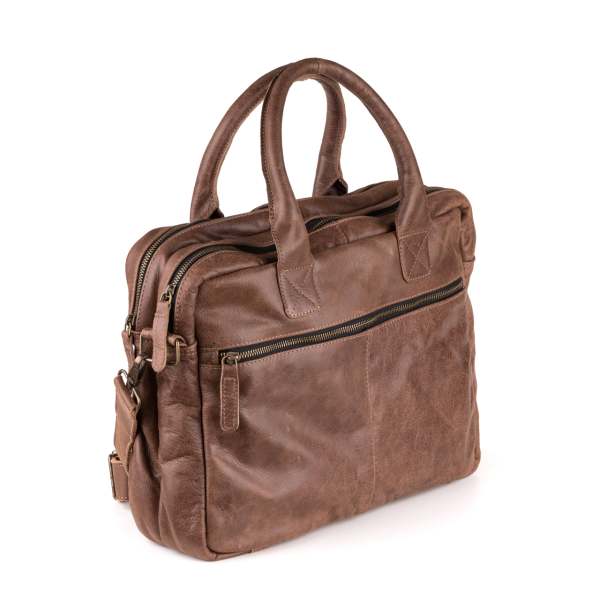 Amsterdam Deri Laptop Çantası 17 İnç - Vintage Brown