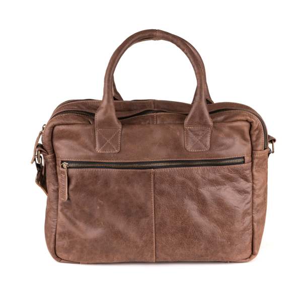 Amsterdam Deri Laptop Çantası 17 İnç - Vintage Brown