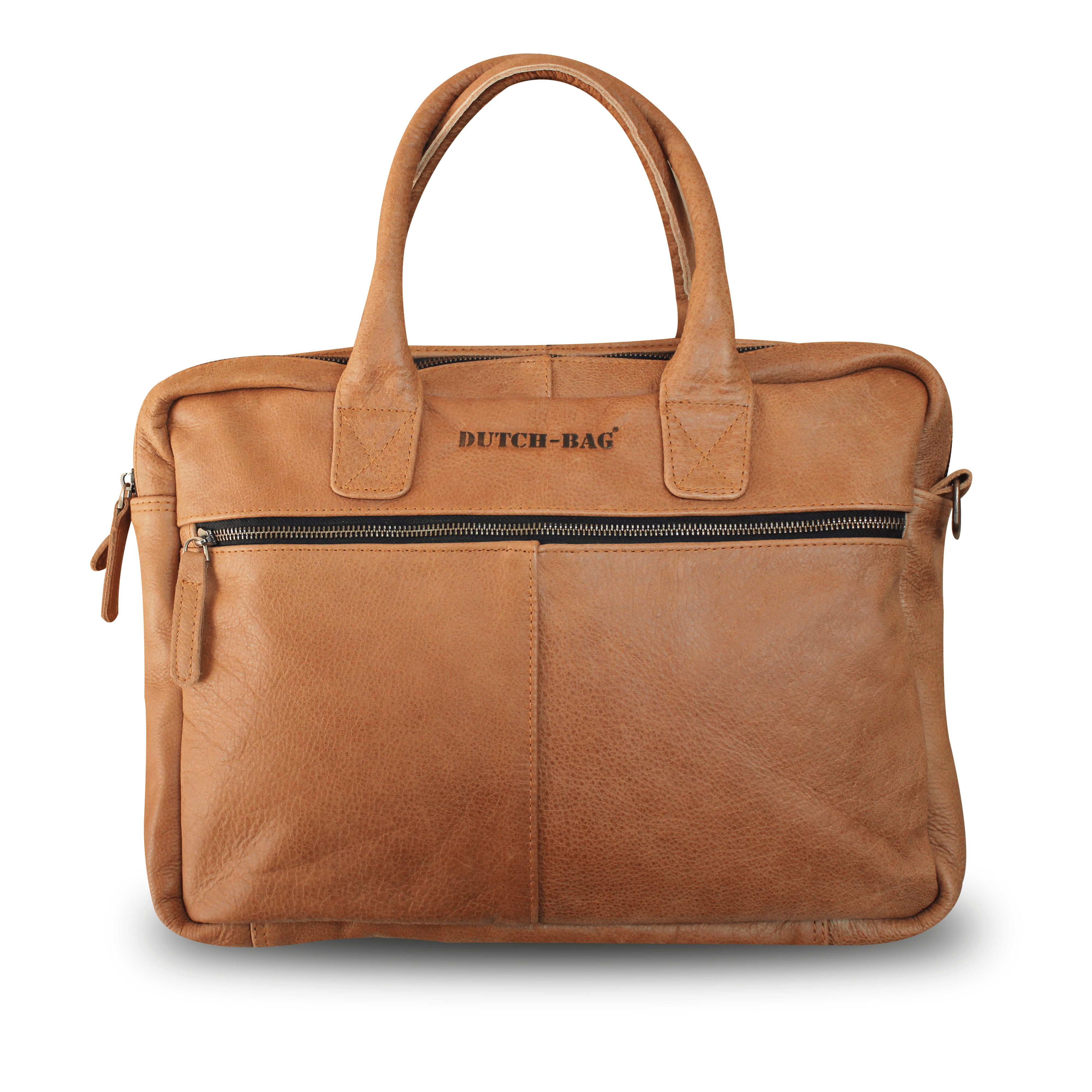 Amsterdam Deri Laptop Çantası  - Vintage Cognac