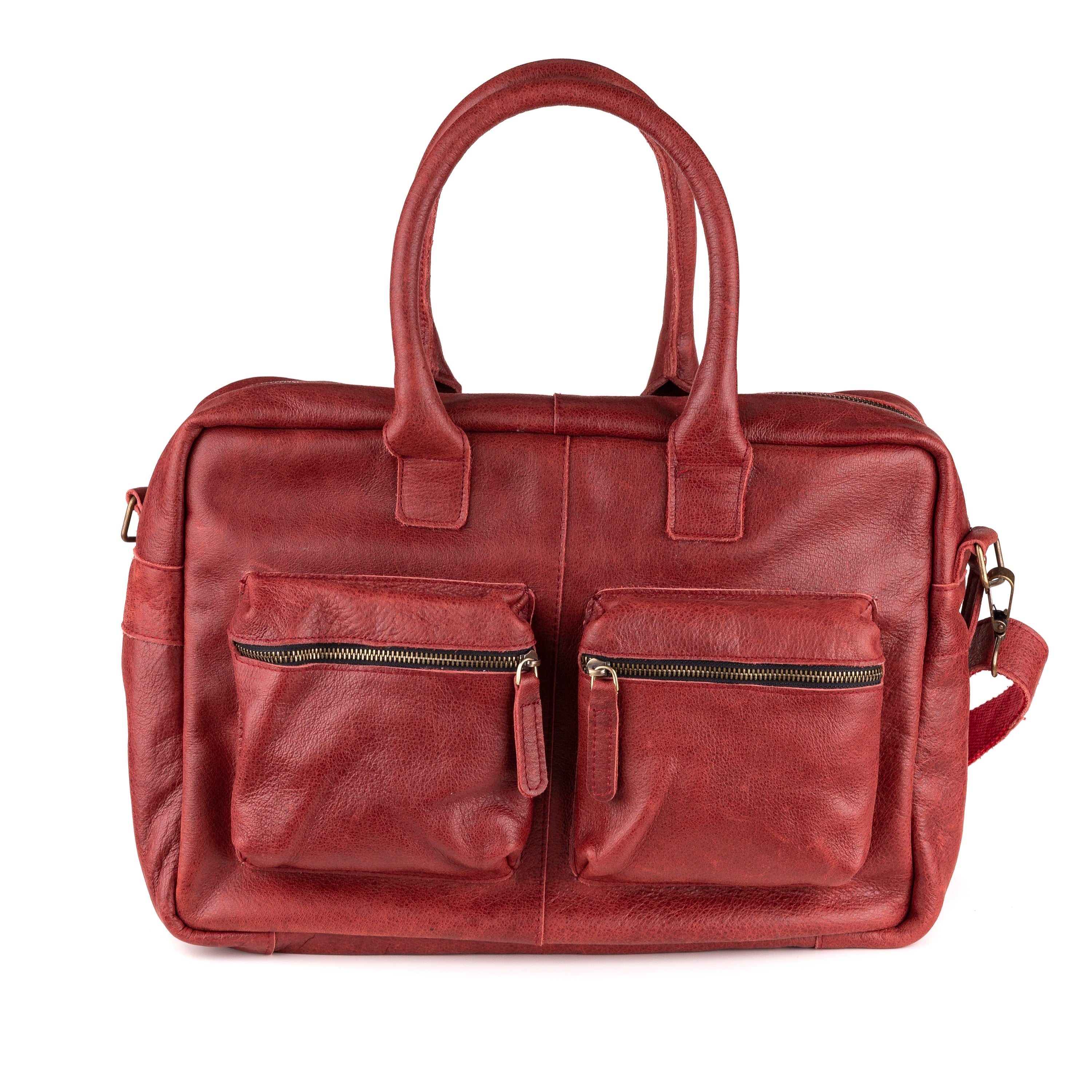 Breda Deri Laptop Çantası 17 İnç - Vintage Burgundy