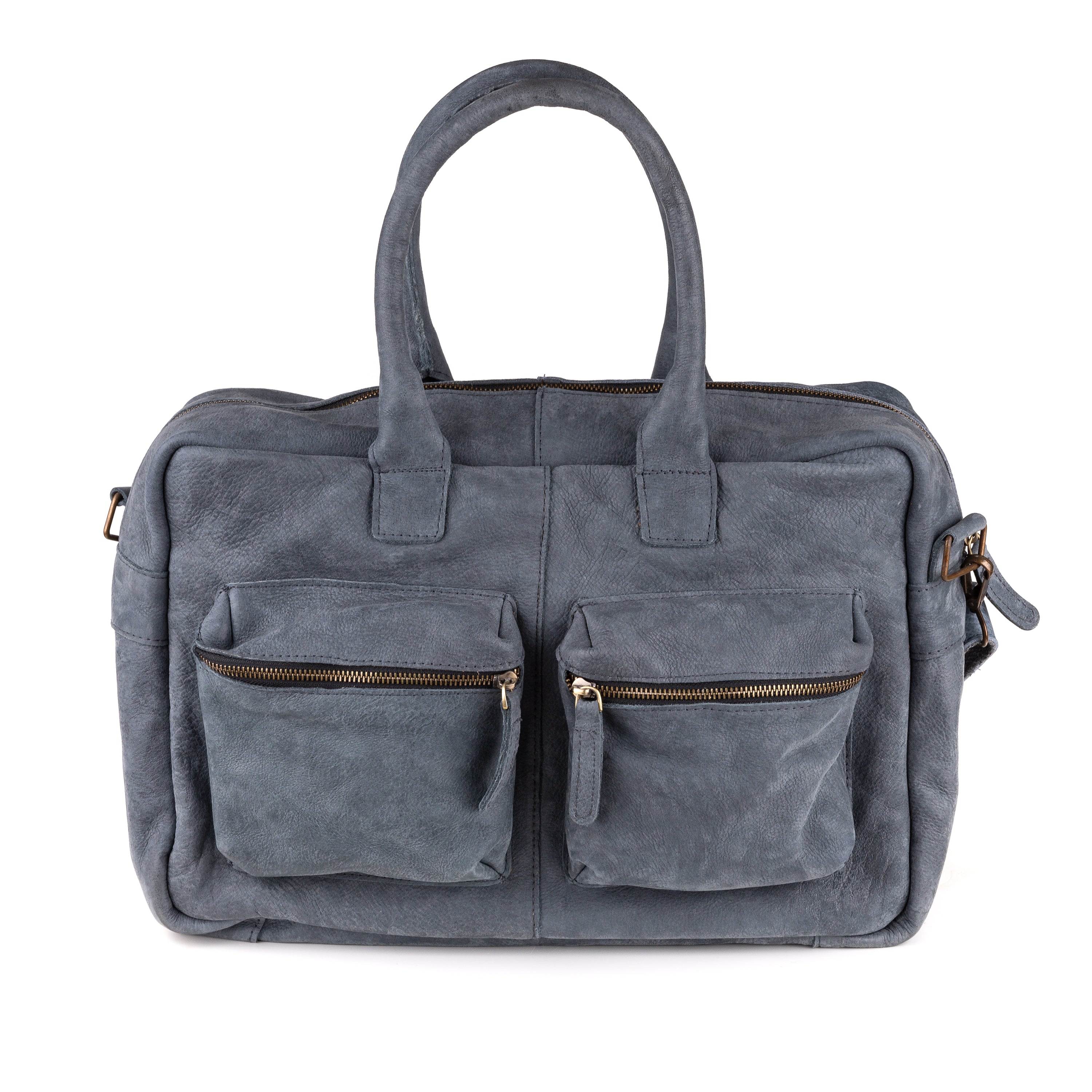 Breda Deri Laptop Çantası 17 İnç - Concrete Denim