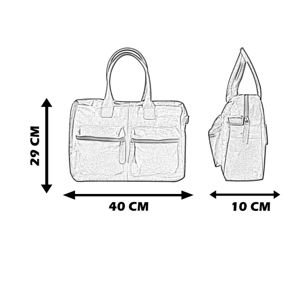 Breda Deri Laptop Çantası 17 İnç - Concrete Denim